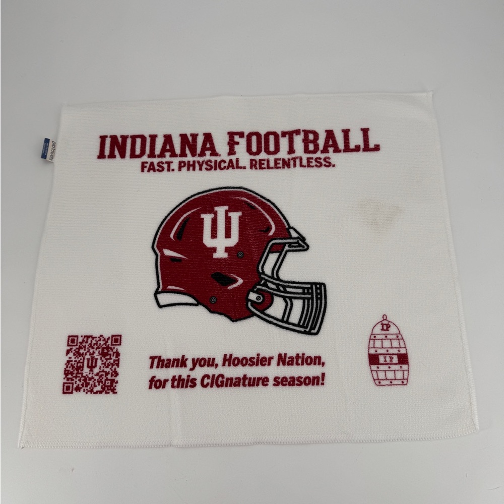 Indiana IU Football Rally Towel vs Purdue 11/30/24 | Old Oaken Bucket 66-0